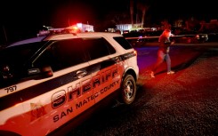 Police seal off one the shooting locations near Half Moon Bay