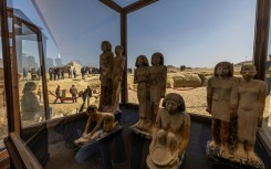 One of the tombs in Saqqara included a collection of 'the largest statues' ever found in the area, a top official said