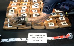 An undated handout photo received from the New Zealand Police shows some of the 3.2 tonnes of cocaine recovered adrift in the Pacific in an historic drugs bust 