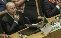 Algeria's Prime Minister Aimene Benabderrahman, pictured at the African Union summit on February 18, said $1 billion will be allocated to finance development projects in Africa