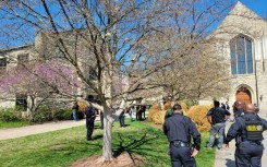 Officers responding to a shooting at Covenant School, Covenant Presbyterian Church, in Nashville, Tennessee