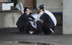 A person was detained at the site in western Japan after the incident at a speech by Japan's prime minister, local media said