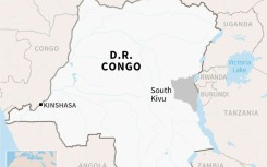 Map of Democratic Republic of Congo locating South Kivu
