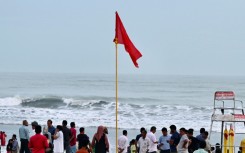 Cyclone Mocha is forecast to make landfall on Sunday between Cox's Bazar (pictured) in Bangladesh and Stittwe in neighbouring Myanmar