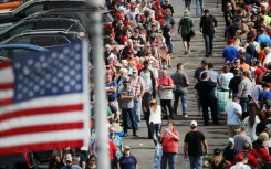 People gather to hear former president Donald Trump speak in September 2022 in Wilkes-Barre, Pennsylvania