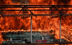 A pile of seized illegal drugs burns during a destruction ceremony to mark the UN International Day against Drug Abuse and Illicit Trafficking last year