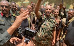 Sudanese army chief Abdel Fattah al-Burhan rallies his troops battling rival paramilitaries in the capital Khartoum on Tuesday