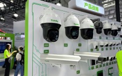 Surveillance equipment on display at the Security China expo in Beijing