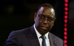 Senegal's President Macky Sall pictured at a conference in Paris on February 16, 2022