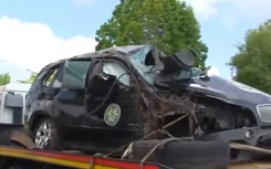 Deputy President David Mabuza's convoy was involved in an accident in Middelburg in Mpumalanga (eNCA/Screenshot)