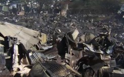 Over a thousand shacks have been destroyed in a fire at Kennedy Road Informal Settlement in Durban. (eNCA\screenshot)