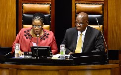 Speaker of Parliament Thandi Modise and NCOP Chairperson Amos Masondo.