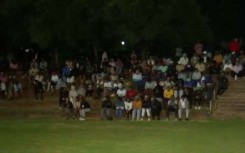 A mass meeting of protestors at Wits