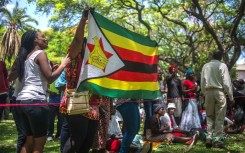 Zimbabweans gather at Unity Square in Harare.