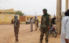 File: Fighters for The National Movement for the Liberation of Azawad (MNLA) seen in Kidal. AFP/Souleymane Ag Anara