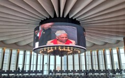  Speaker Margaret Arnolds delivering a speech. City of Joburg