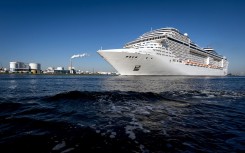 File: The MSC Splendida, owned by cruise line MSC Cruises. AFP/Koen van Weel/ANP