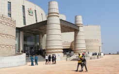 The exterior view of Zimbabwe's new parliament building in Harare, Zimbabwe. AFP/Xinhua/Zhang Baoping