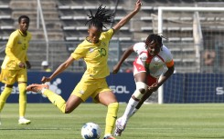 Linda Motlhalo of South Africa during the 2024 WAFCON Qualifier match between South Africa and Burkina Faso. Sydney Mahlangu/BackpagePix