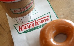 File: A Krispy Kreme glazed doughnut. AFP/Justin Sulivan/Getty Images