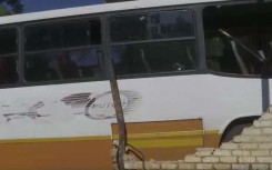 The scene of the bus crash in Johannesburg.