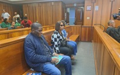 Timothy Omotoso and his co-accused in the Gqeberha High Court. eNCA/Ronald Masinda