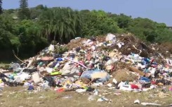 Rubbish is being dumped in Durban.