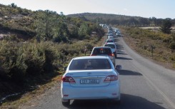 File: Bumper-to-bumper traffic at the Matroosberg Nature Reserve. Jacques Stander/Gallo Images via Getty Images