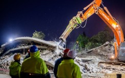 A hammer drill is used during search and rescue operations. Jaco Marais/Die Burger/Gallo Images via Getty Images