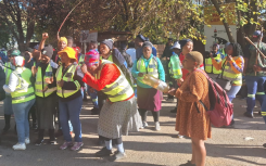 Pikitup workers protesting. eNCA/Bafedile Moerane