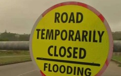 A road that was closed after flooding. eNCA