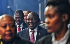 Deputy president Paul Mashatile (L), President Cyril Ramaphosa (R)