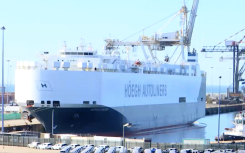 The vessel, which can hold 8,000 cars, has been damaged by severe weather.