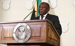 File: President Cyril Ramaphosa addresses the nation.