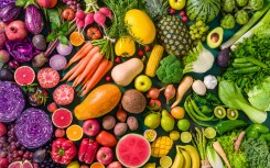 File: Colorful raw fruits and vegetables. GettyImages/MEDITERRANEAN