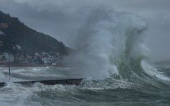 File: Large waves and strong winds batter Kalk Bay harbour. Brenton Geach/Gallo Images via Getty Images