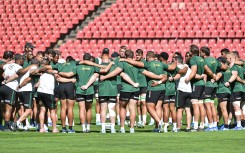 Springboks training camp at Ellis Park Stadium.