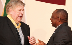 File: President Cyril Ramaphosa bestowed the Order of Baobab in Silver to William Smith in 2019. GCIS