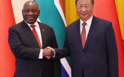 GovernmentZAFollow President Cyril Ramaphosa at invitation of President Xi Jimping of China at Welcome Ceremony of State Visit at Great Hall of People in Beijing.