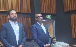 ZIzi Kodwa and his co-accused businessman Jehan Mackay. eNCA