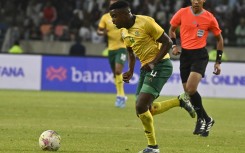 Teboho Mokoena during the 2025 AFCON qualifiers match. BackpagePix/Deryck Foster