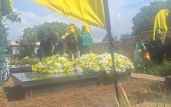 Secretary-General Fikile Mbalula laid a wreath at her gravesite.