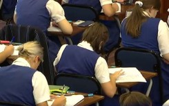 Matric pupils writing their exam. 