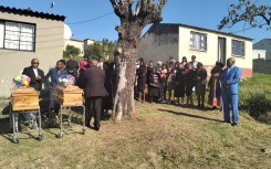 The funeral of Lithembelihle Bambela, Iminathi Bambela and Live Ndudane.