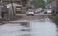 Flooded street in Durban