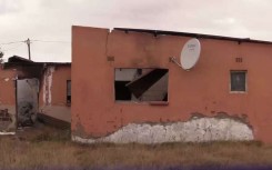 Remnants of a house in Mthatha. 