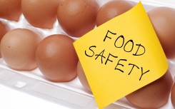 File: Eggs with a 'Food Safety' note. GettyImages/brookebecker