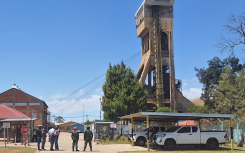 Police waiting for the illegal miners to resurface. eNCA/Bafedile Moerane