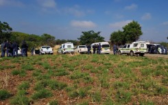 Police waiting for the illegal miners to resurface. eNCA/Bafedile Moerane