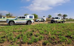 Police waiting for the illegal miners to resurface. eNCA/Bafedile Moerane